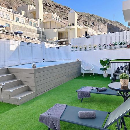 Big Villa Puerto Rico Streetfront With Private Saltwater Jacuzzi Pool, Bbq, Kitchen & 3 Terraces Near Shopping Center Puerto Rico (Gran Canaria) Dış mekan fotoğraf