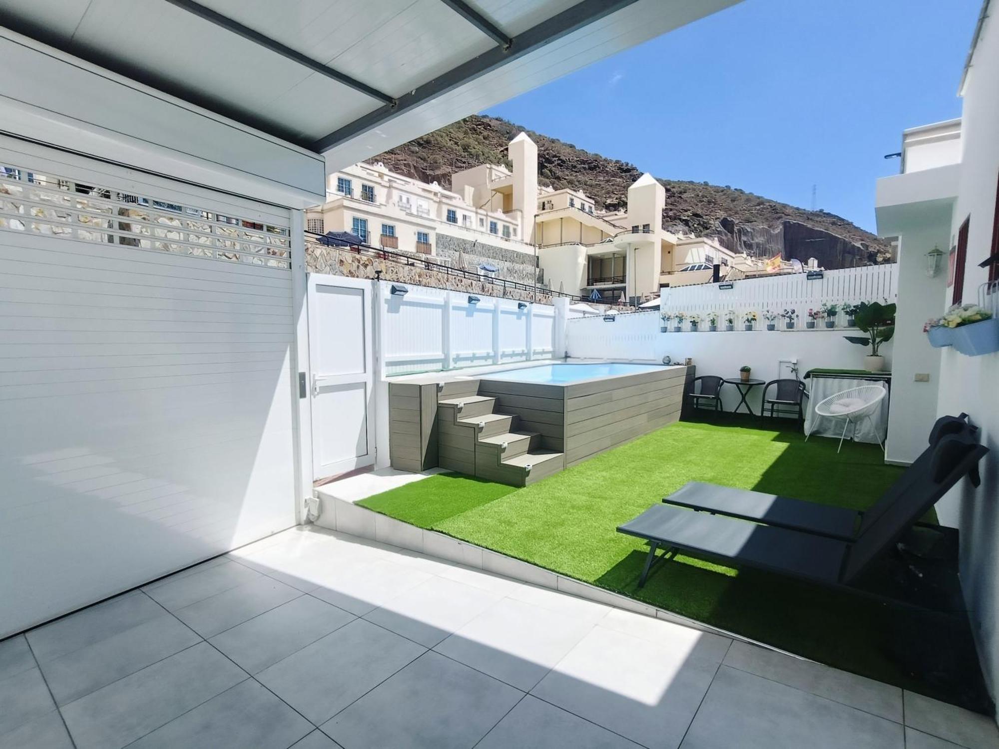 Big Villa Puerto Rico Streetfront With Private Saltwater Jacuzzi Pool, Bbq, Kitchen & 3 Terraces Near Shopping Center Puerto Rico (Gran Canaria) Dış mekan fotoğraf